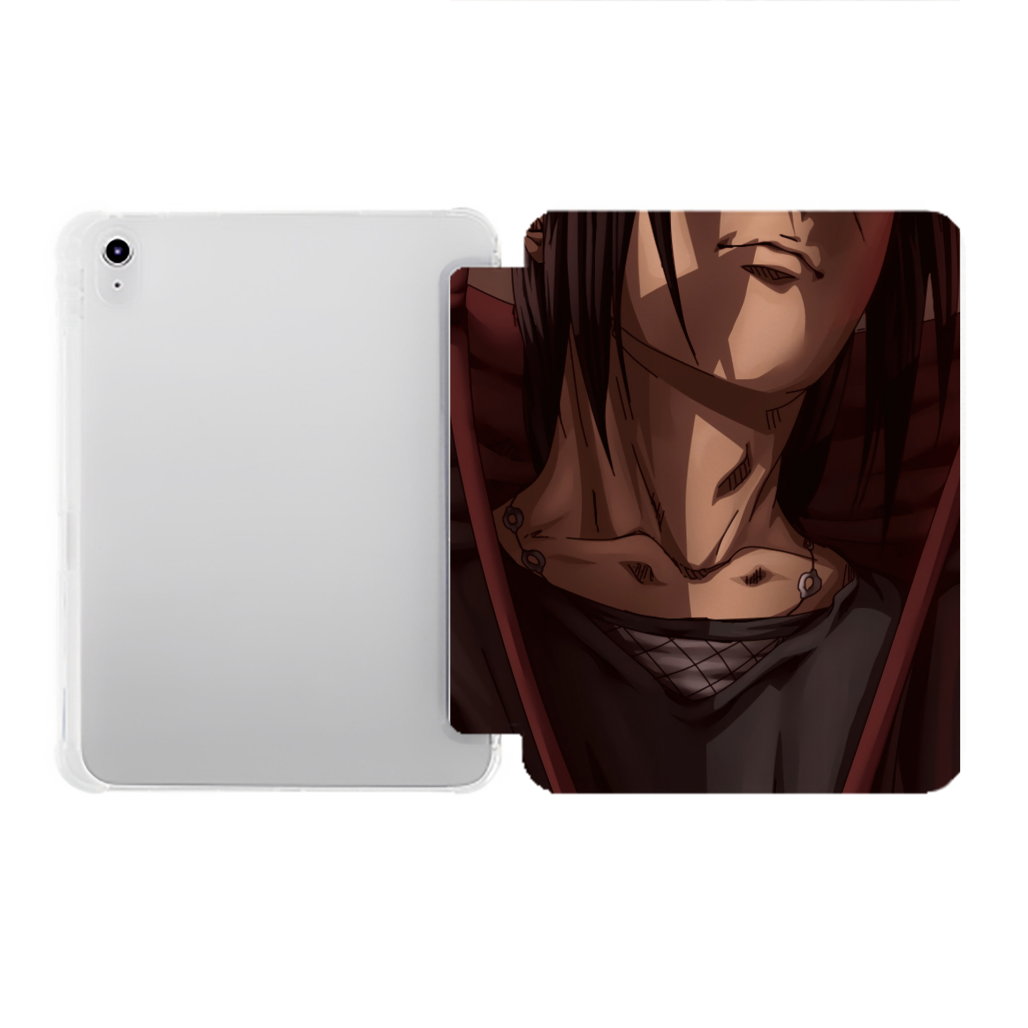 （画像用） NARUTO -ナルト- NARUTO -ナルト- 疾風伝 IPad ケース ペン収納付き 三つ折りスタンド PUレザー×シリコン 対応機種9.5/10.5/10.9インチ